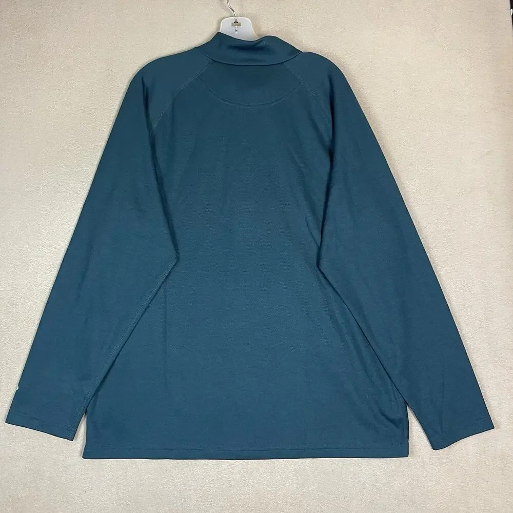 The North Face Pullover Mens‎ XL Blue 1/4 Zip VaporVick Long Sleeve Performance